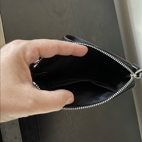 Coach corner zip wristlet wallet black/gray - Picture 3 of 3